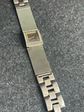 Guess Silver Women's Mesh and Link Bracelet Watch with Crystal Accents